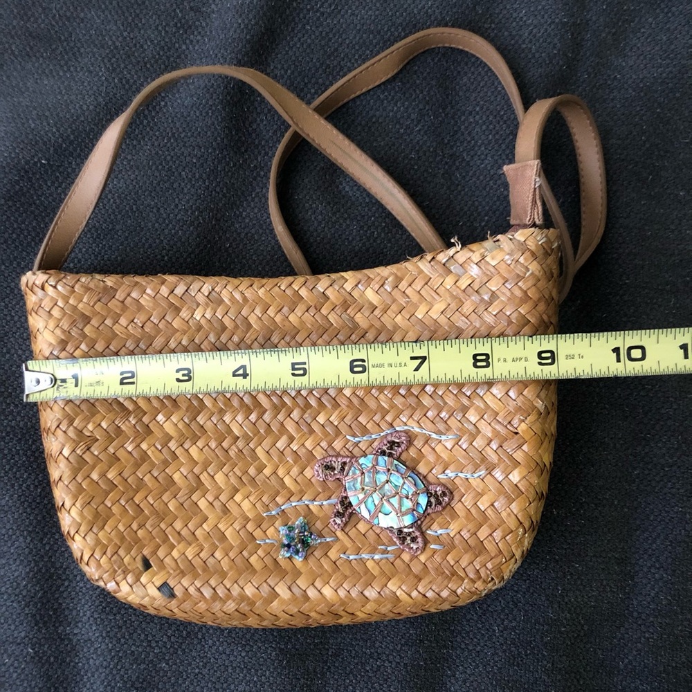 Woven Purse with Turtle Embroidery - Picture 5 of 7